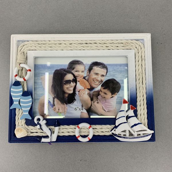 Mornarski okvir za slike s konopom 15 × 10 cm – vodoravni