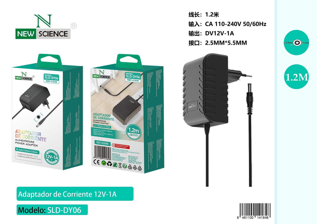 Adapter napajanja 9 V / 12 V (DY05, DY06, DY07) – 12 V, 1 A