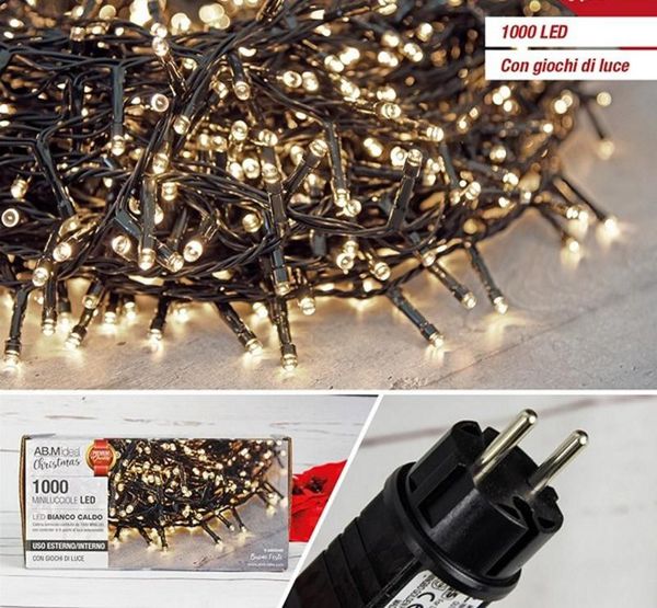 Božićne LED lampice 1000–2000 LED s 8 programa – zeleni kabel