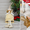 Ukrasna lutka anđeo s krilima – krem, 70 cm