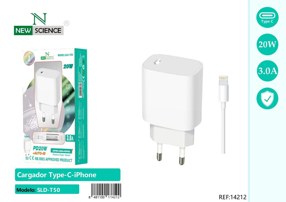 Kućni punjač USB-C (SLD-T50) – S kabelom USB-C na iPhone
