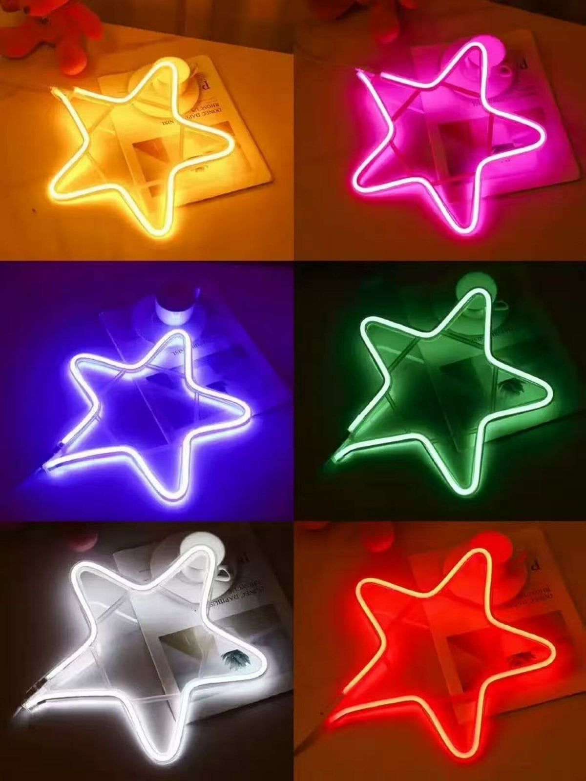 LED neonski svjetleći motiv – zvijezda 30 cm