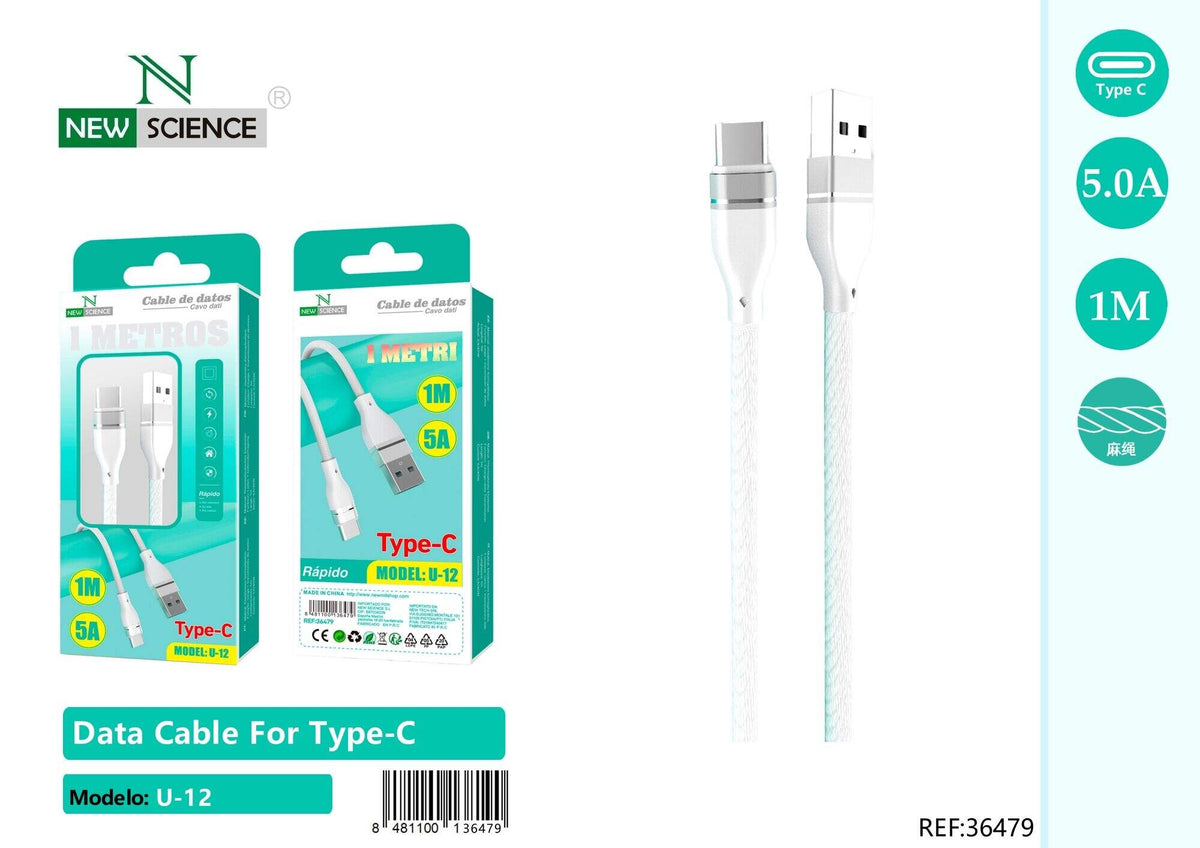 USB kabel za punjenje – 1 do 3 m (U-12 – U-15) – USB-C, 1 m, Bijela