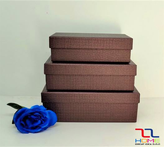 Poklon kutije s mašnom – set 3 kom
