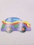 Drvena slagalica s brojevima i slovima – auto – model 2