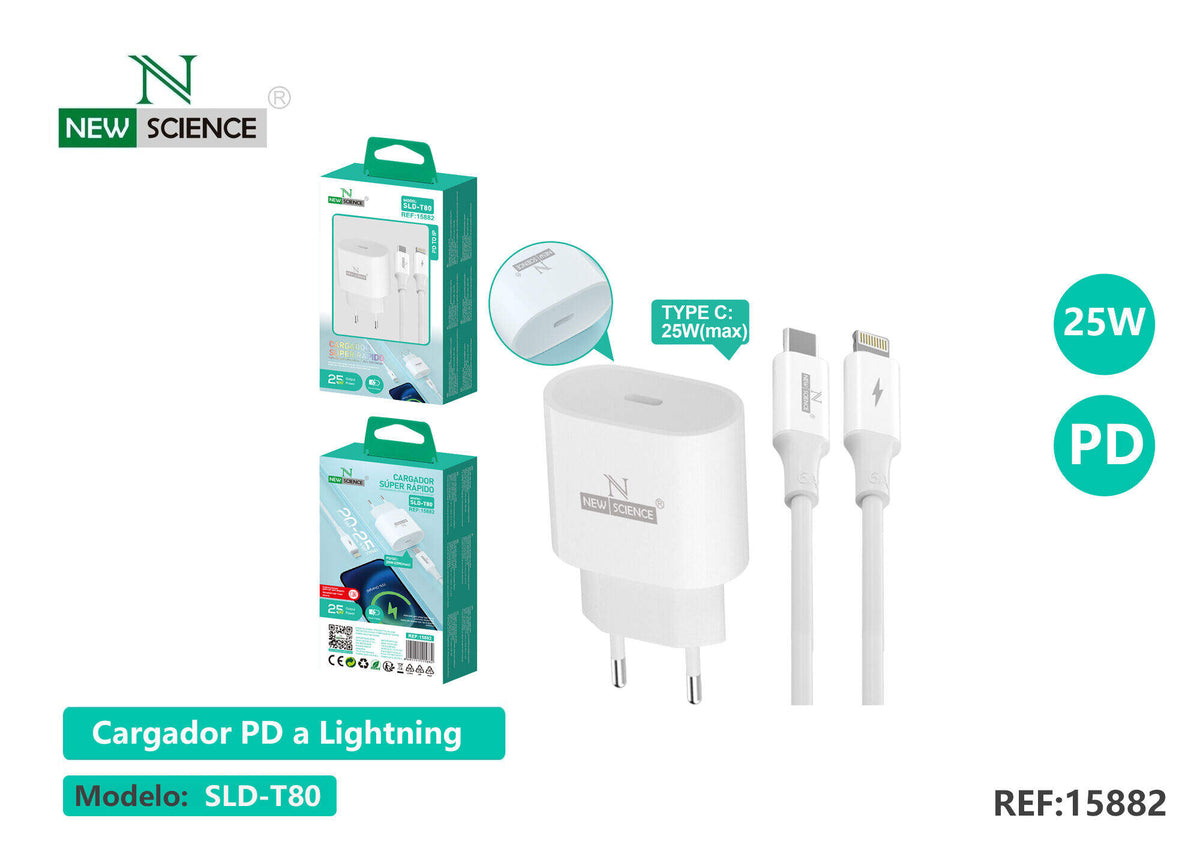 Kućni punjač USB-C PD 20–25 W (SLD-T80) – S kabelom USB-C na iPhone