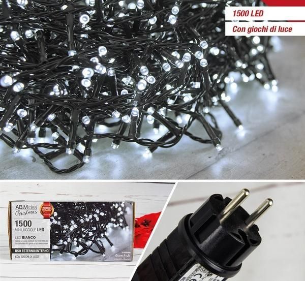 Božićne LED lampice 1000–2000 LED s 8 programa – zeleni kabel