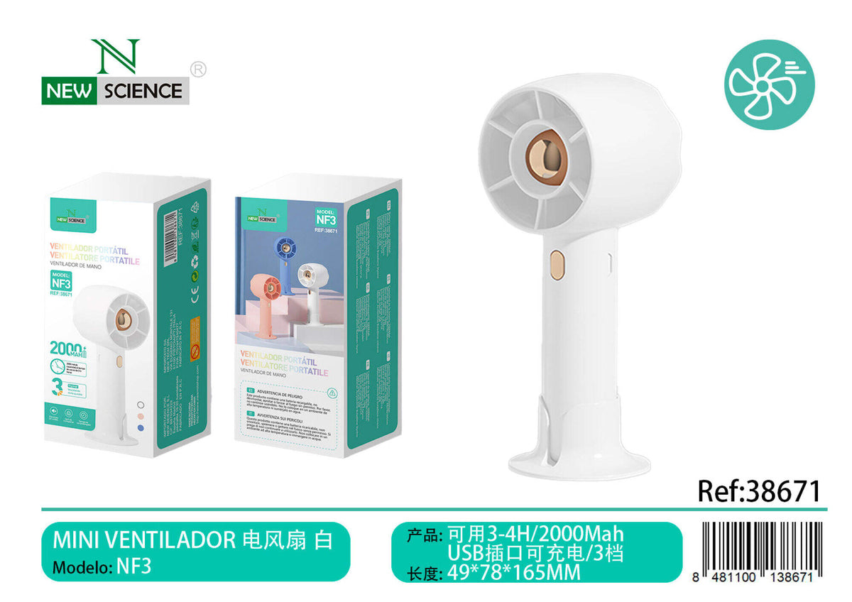 Prijenosni mini ventilator (NF3) – Bijela