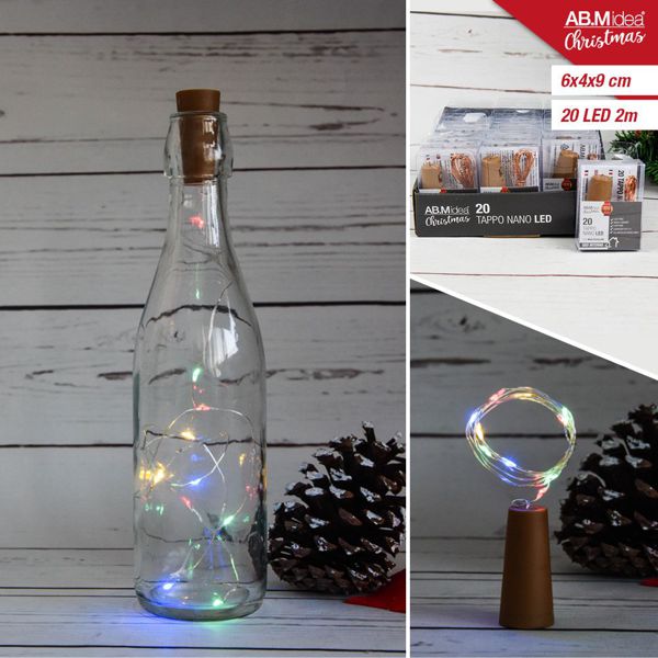 LED lampice u bočici – čep za bocu
