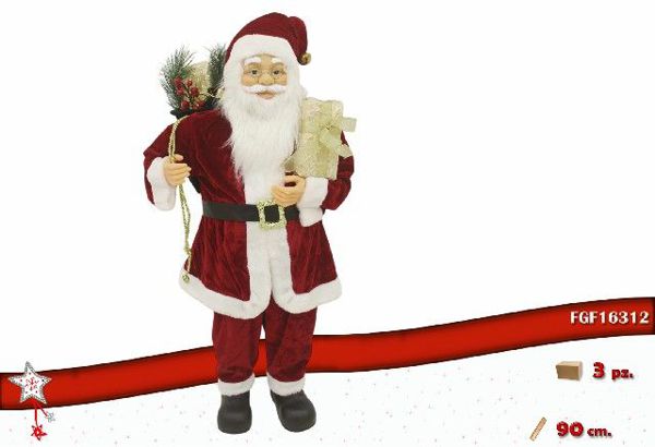 Ukrasna figura Djeda Mraza – veliki, crveni