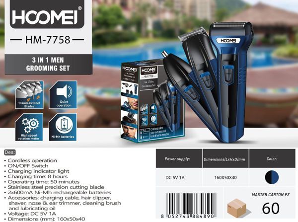 Trimer za nos i uši 3 u 1 HM-7758