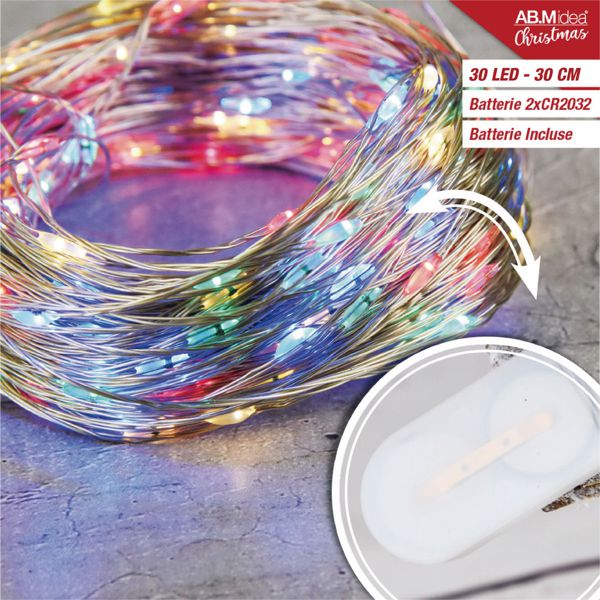 Mikro LED lampice na baterije – bakrena žica