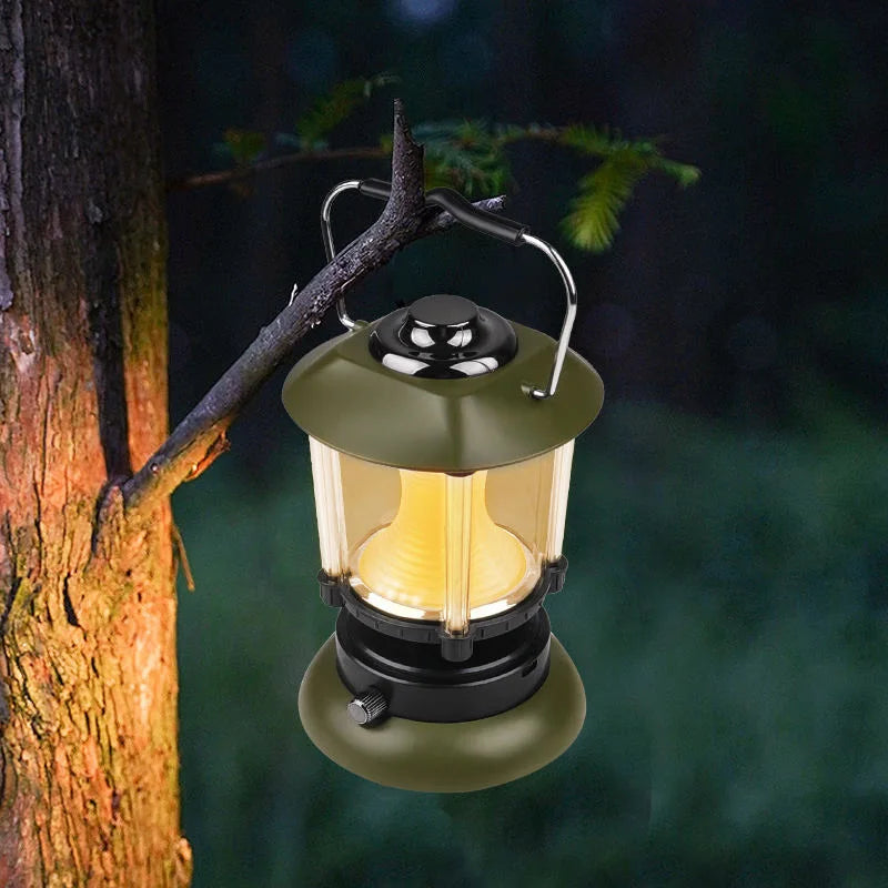 Punjiva lampa za kampiranje s powerbankom
