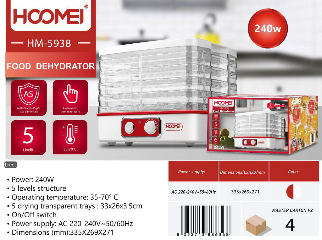 Dehidrator za voće i povrće 240 W