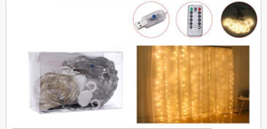 Toplo bijela LED zavjesa s daljinskim
