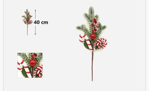 Umjetna božićna grana s bombonima 40 cm