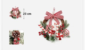 Božićni vijenac za vrata 23 cm
