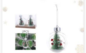 Prozirna kugla za bor  2 kom - mali bor