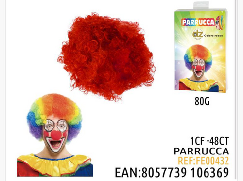 Crvena afro perika