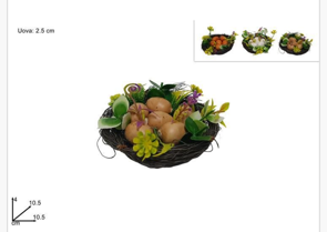 Ukrasno gnijezdo s jajima 25 cm
