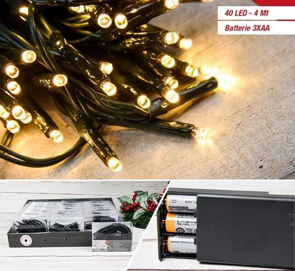 LED krijesnice na baterije – zeleni kabel