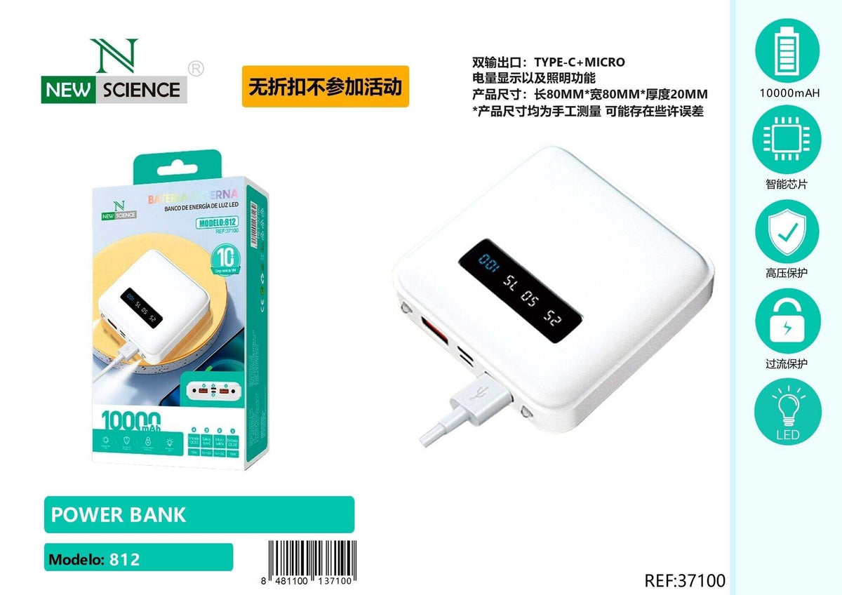 Powerbank 10000 mAh (812) – Bijela