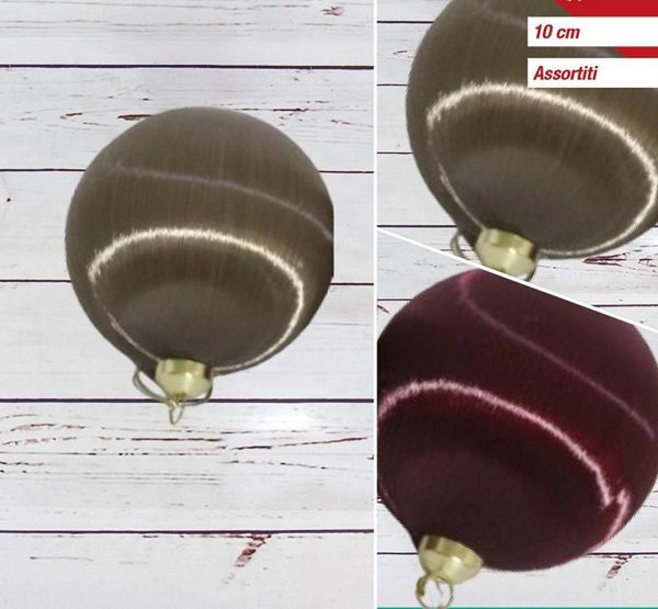 Svilene kugle za bor 10 cm, sivo-bordo – 2 kom