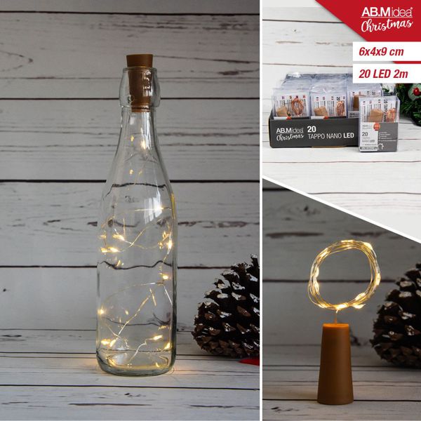 LED lampice u bočici – čep za bocu