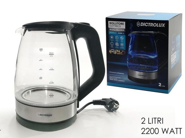 Stakleno kuhalo za vodu 2 l, 2200 W