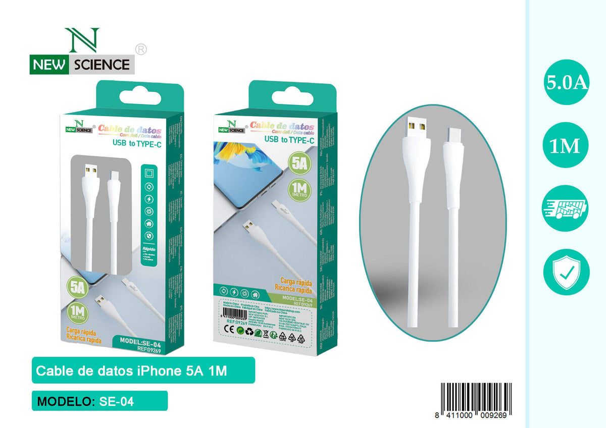 USB kabel USB-C 3 A (SE-04)