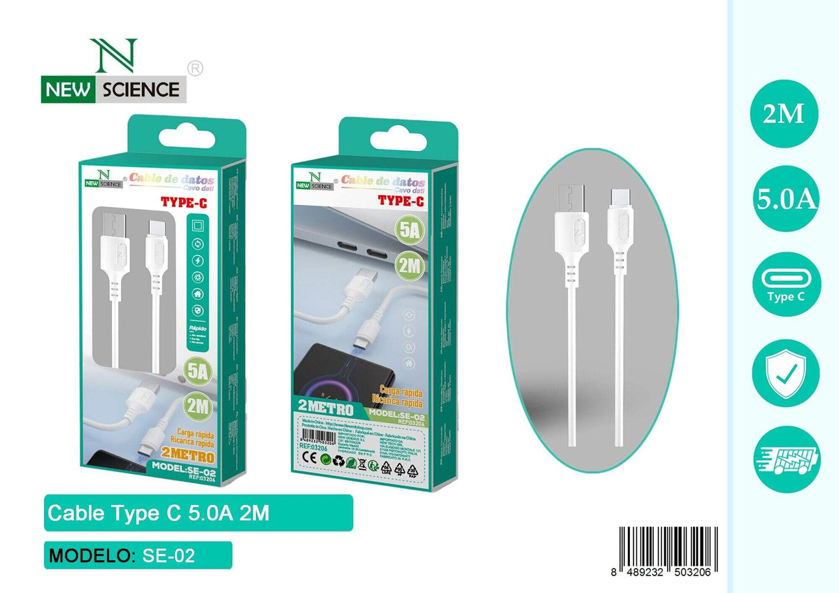 USB kabel za punjenje – 1 do 3 m (SE-02) – USB-C, 2 m