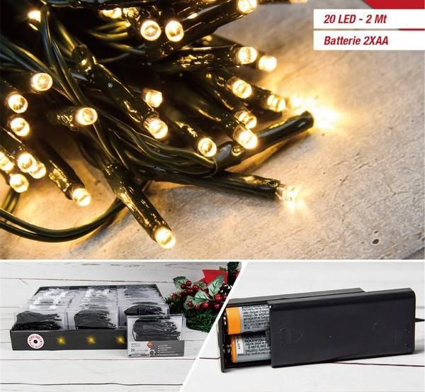LED krijesnice na baterije – zeleni kabel