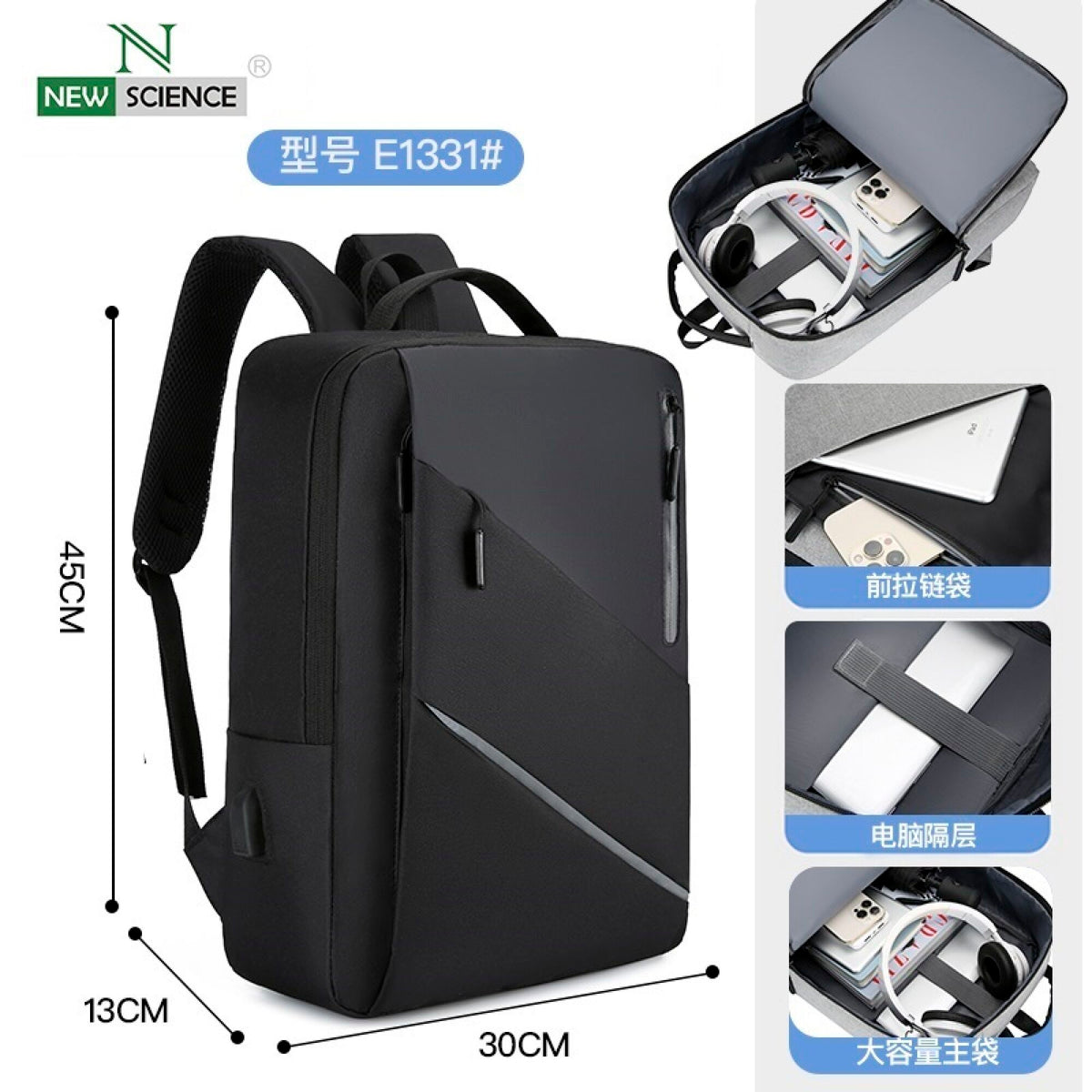 Ruksak za laptop (1331) – Crna