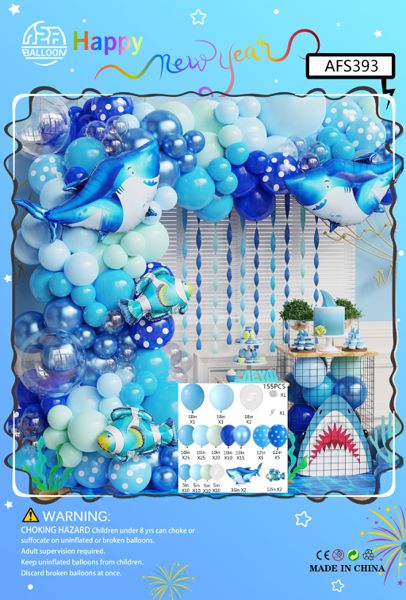 Set balona za girlandu i luk – plavi ocean, br. 32139