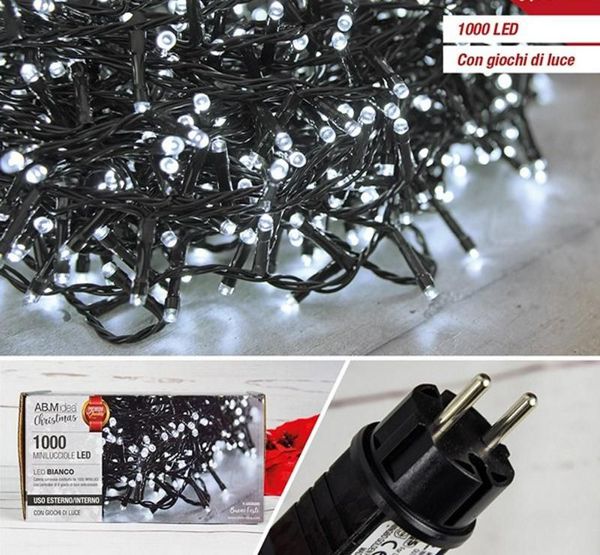 Božićne LED lampice 1000–2000 LED s 8 programa – zeleni kabel