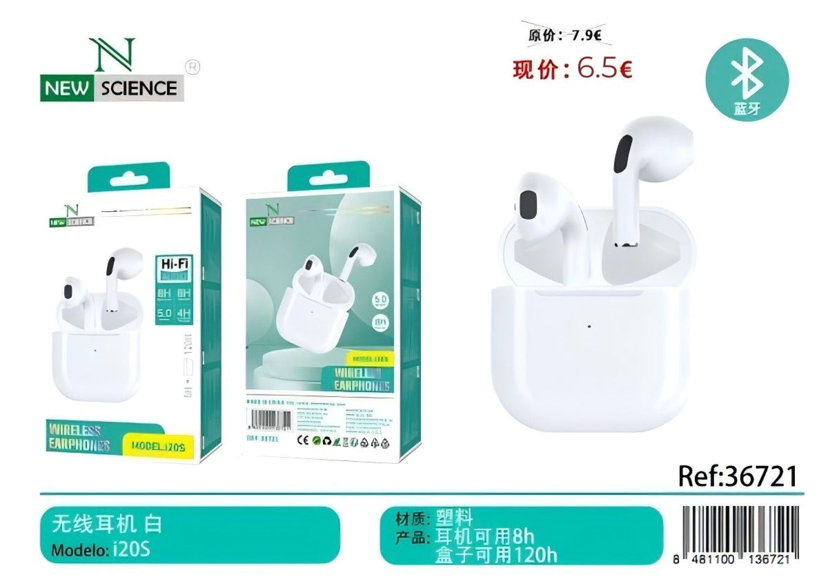 Bežične Bluetooth slušalice (I20S) – Bijela