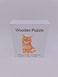 Drvene puzzle nepravilnih oblika A5 – mačka