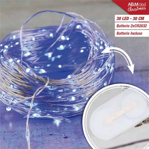 Mikro LED lampice na baterije – bakrena žica