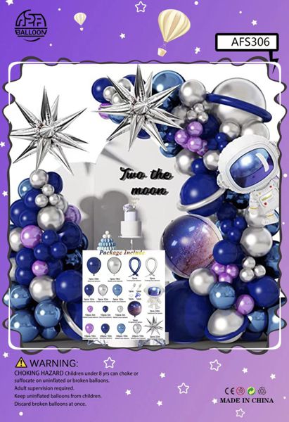 Set balona za girlandu i luk – tamnoplavo-srebrni, br. 26530