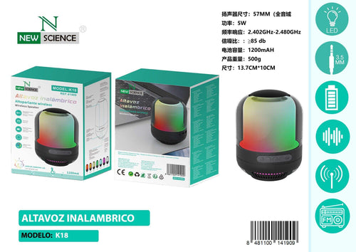 Bluetooth zvučnik s LED svjetlom (K18)
