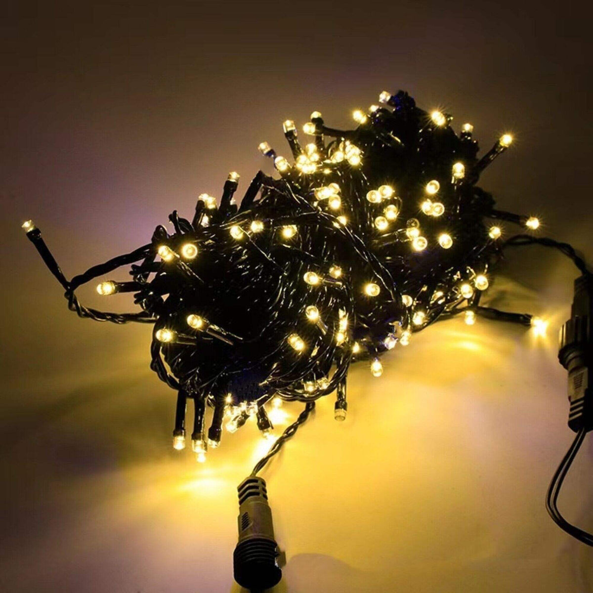 LED lampice za bor, zeleni kabel – topla bijela