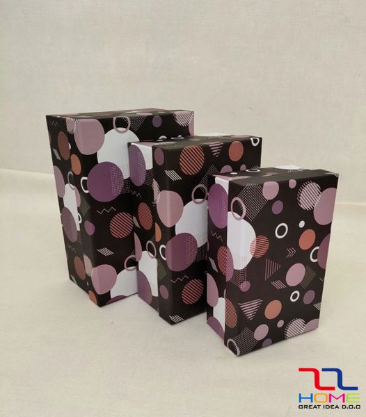 Poklon kutije s mašnom – set 3 kom