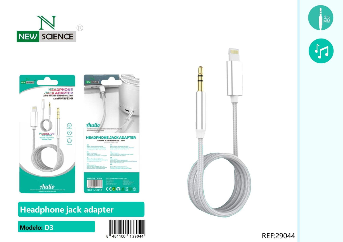 AUX kabel iPhone na 3,5 mm (D3) – Bijela