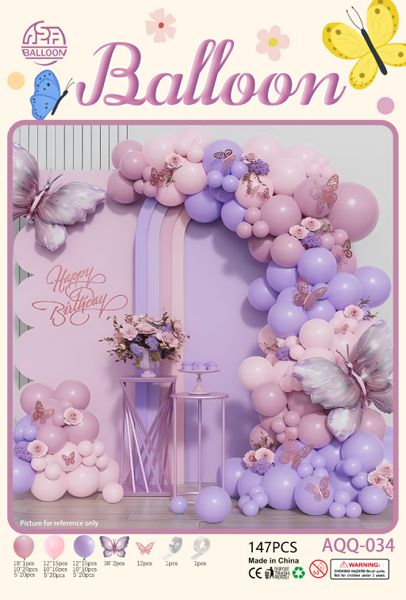 Set balona za girlandu i luk – lila-ljubičasti, br. 32143