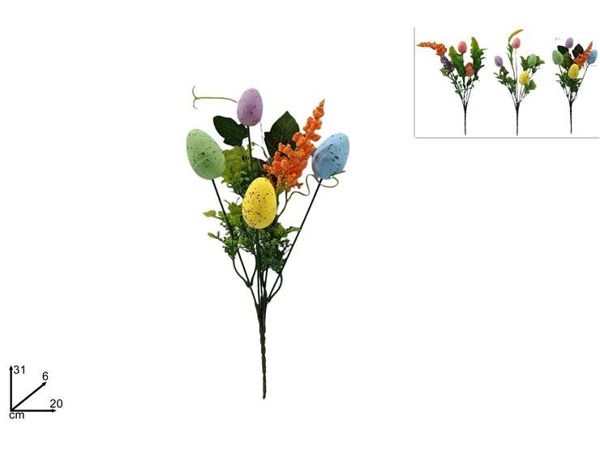 Kunstblumen mit Eiern