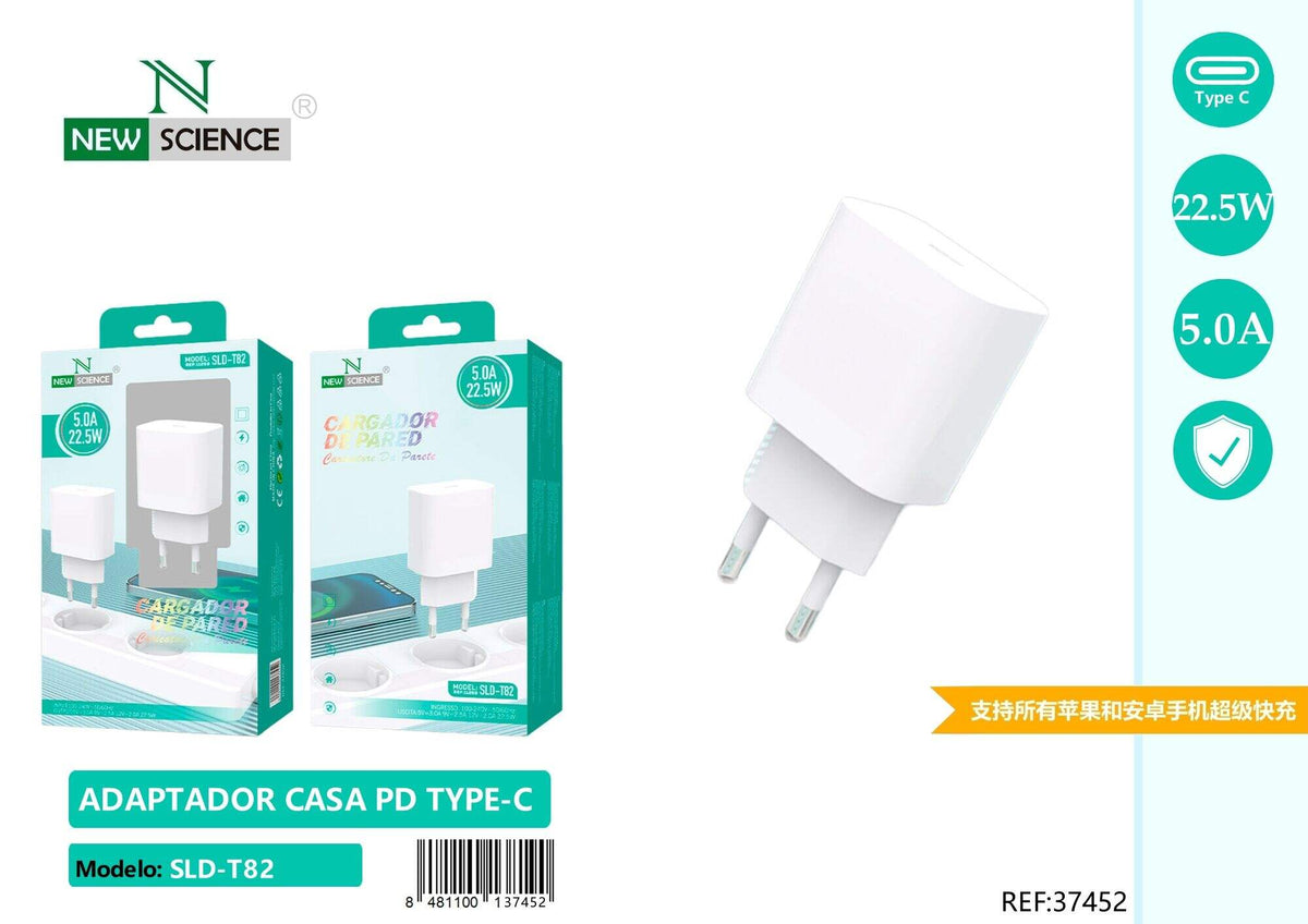 Kućni punjač USB-C PD 22,5 W (SLD-T82) – Samo adapter