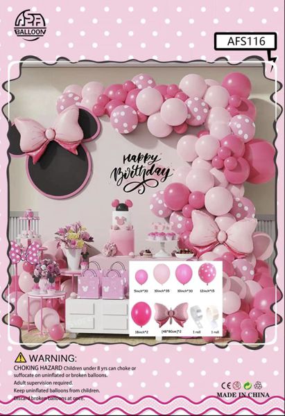 Set balona za girlandu i luk – roza-crni, br. 26516