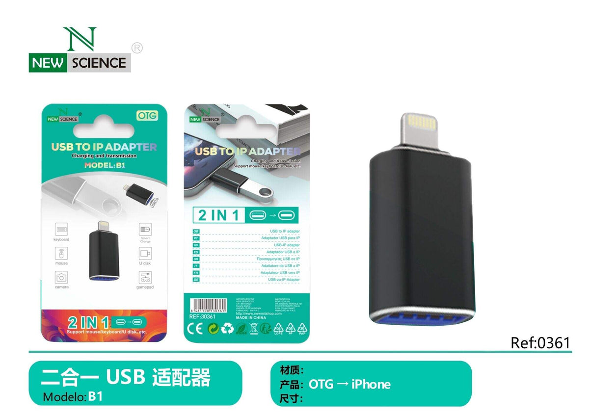 OTG adapter za iPhone (B1) – Crna