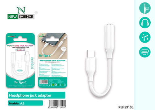 Adapter za slušalice USB-C na 3,5 mm (A2) – Bijela