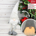Božićni patuljak s LED svjetlom 75 cm, bež, plišani šešir